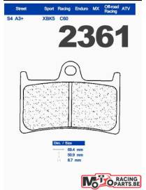 Plaquettes de frein avant racing Carbone Lorraine 2361 Yamaha R6/R1