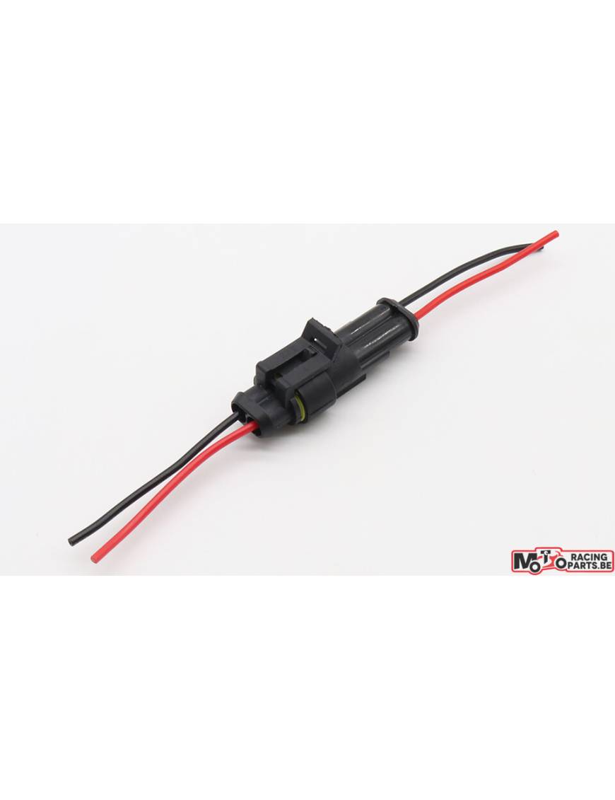 Connecteur electrique 2 broches étanches Male   Femelle - 6,20