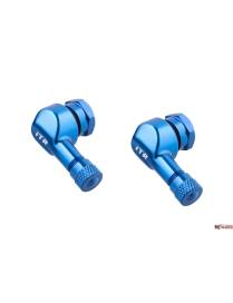Set of 2 valves 90° aluminum - Blue